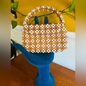 Vtg beaded handbag